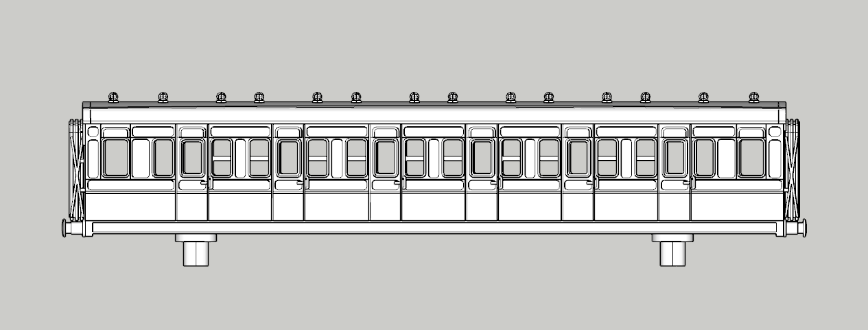 (image for) LSWR Emigrant 6 cmpt Corridor Third - d128